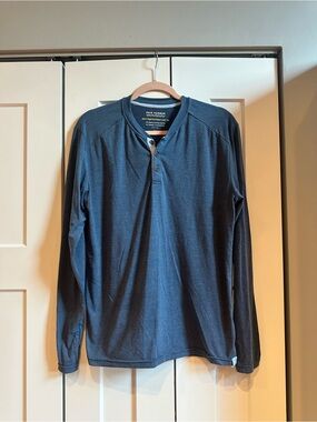 Fair Harbor Men's Long-Sleeve Henley Shirt - Blue